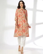 Women Ikat Print Straight Kurta